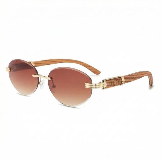 Sonnenbrille aus Holz Feler 1820-3 Unisex, Größe 57 mm