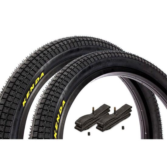 Zestaw opon BMX KENDA K1040 20 x 2,25 cala + dętka AV