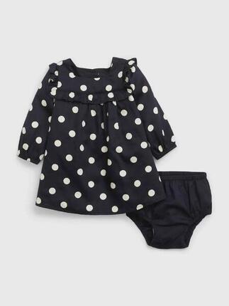 Robe bébé fille à pois Gap bleu marine 12-18 mois