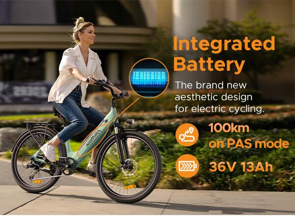 Bicicletta elettrica HillMiles MileCity 1 250W City Ebike 26" 5/7