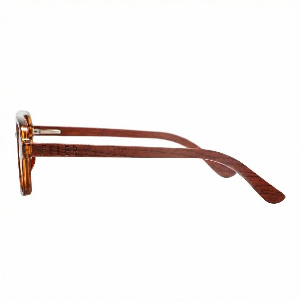 Lunettes de Soleil Feler 1539-7 Polarisées en Bois Unisexe 55 mm 3/6