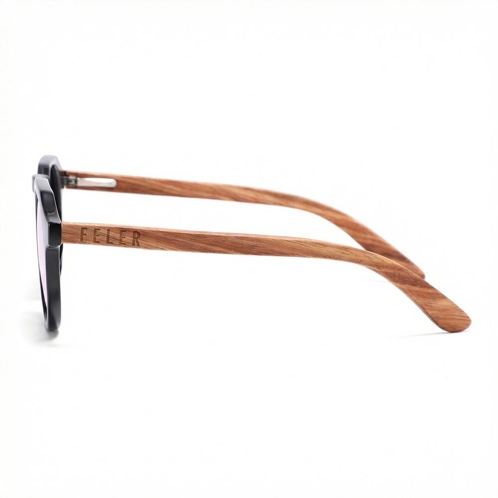 Lunettes de Soleil Feler 1526M-10 Polarisées en Bois Unisexe 50 mm 3/4