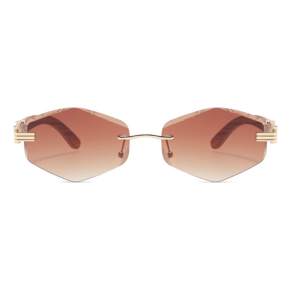 Lunettes de soleil en bois Feler 2819-2 unisexe, taille 45 mm 2/6