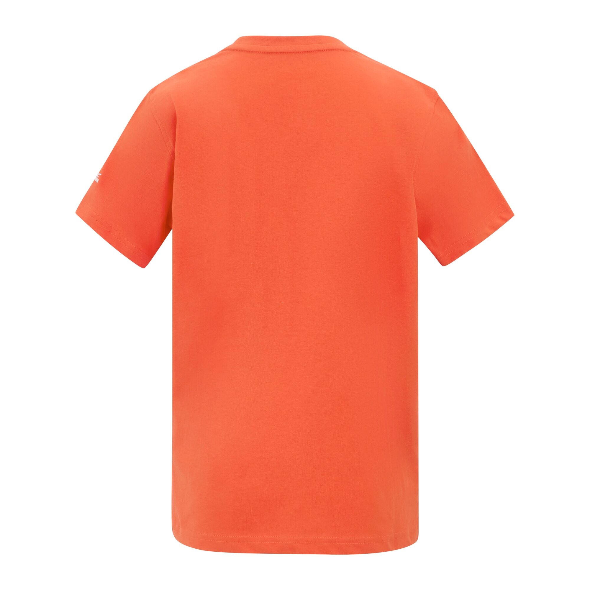 Camiseta Bosley Diseño Palmera de Playa para Niños/Niñas Naranja Oxidado 2/5