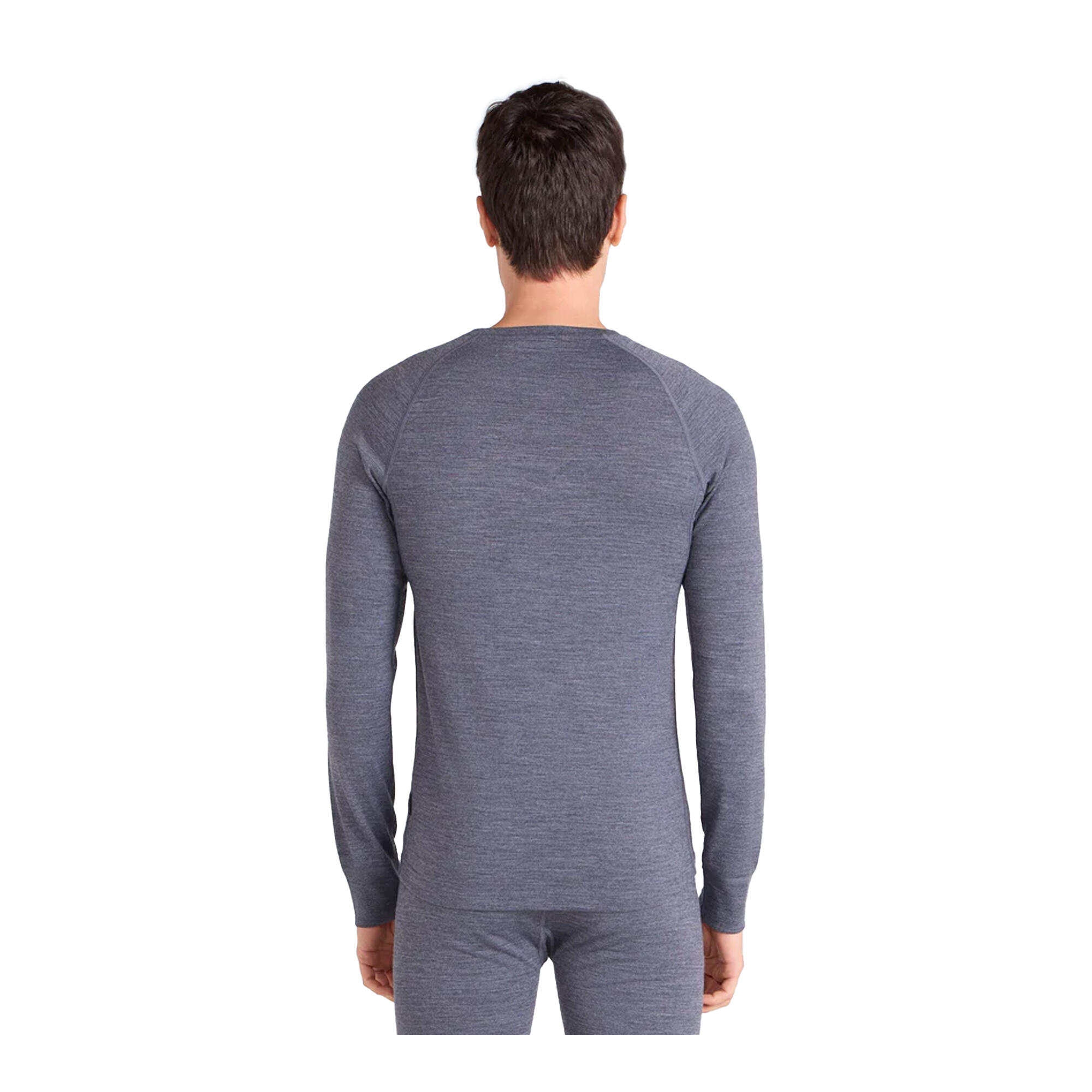 Base Layer Oberteil für Herren, Merinowolle Damen und Herren Grau 2/3