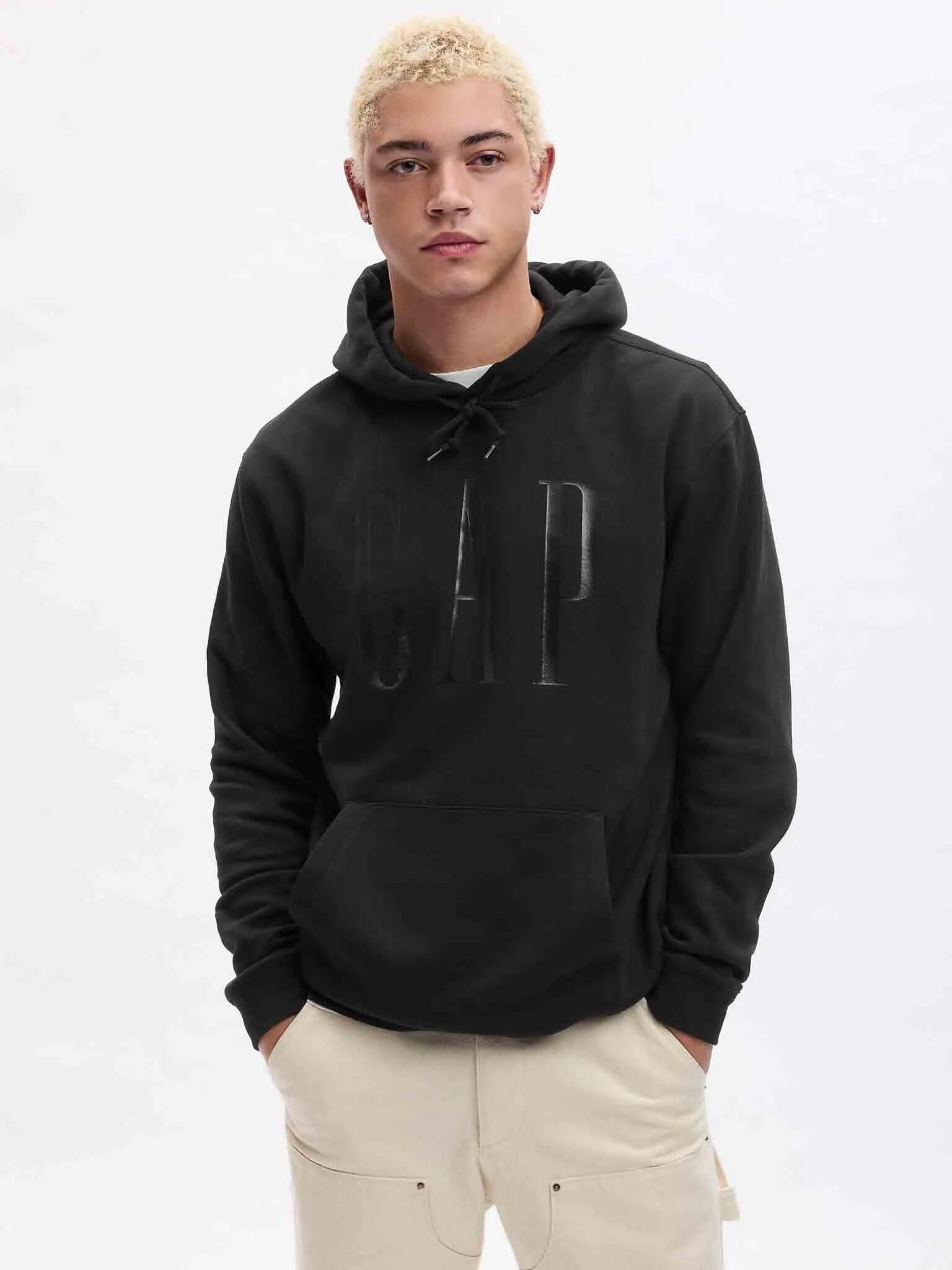 Gap Herren Hoodie mit Logo Schwarz 1/2