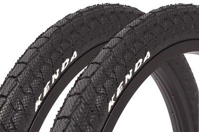 Bmx banden set kenda 20 inch x 1,95 inch zwart
