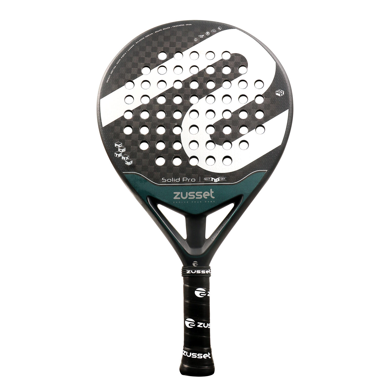 Raquete de Padel SOLID PRO 12K Carbon, Forma Redonda - Controle & Potência 2/7