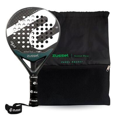 Padel racket solid pro 12k carbon, ronde vorm - controle & kracht