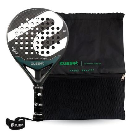 Padel Racket SOLID PRO 12K Carbon, Ronde Vorm - Controle & Kracht