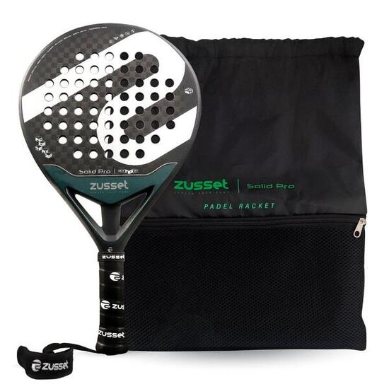Padel Racket SOLID PRO 12K Carbon, Ronde Vorm - Controle & Kracht