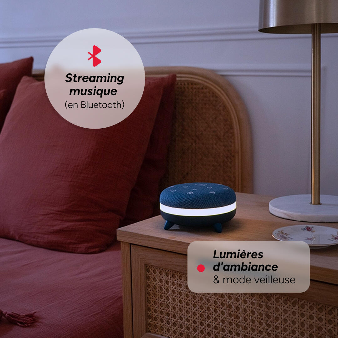 Aide à la relaxation, à la méditation et à l'endormissement. Bluetooth et USB-C. 5/7