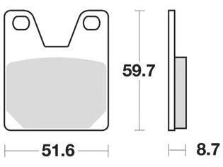 Trw remblokken mcb 702 brake pad mcb 702 organic standard