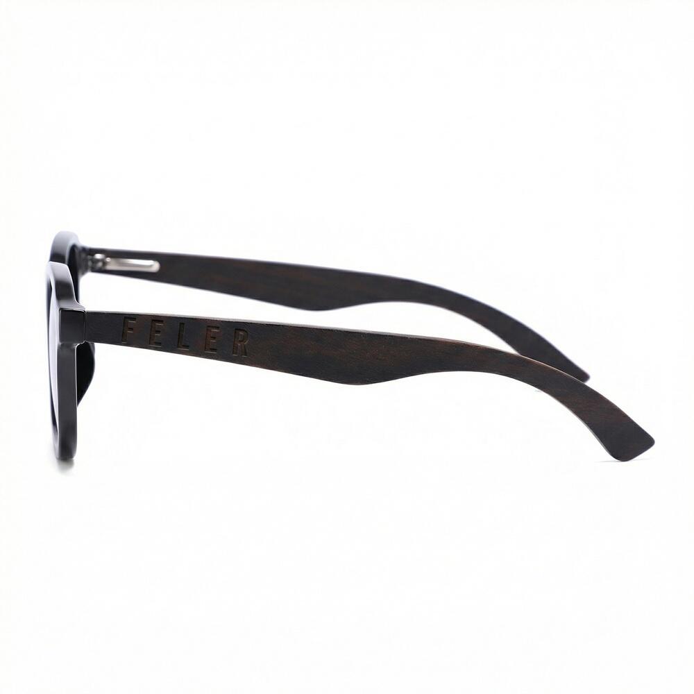 Lunettes de soleil en bois Feler 2510-1 unisexe, taille 59 mm 3/6