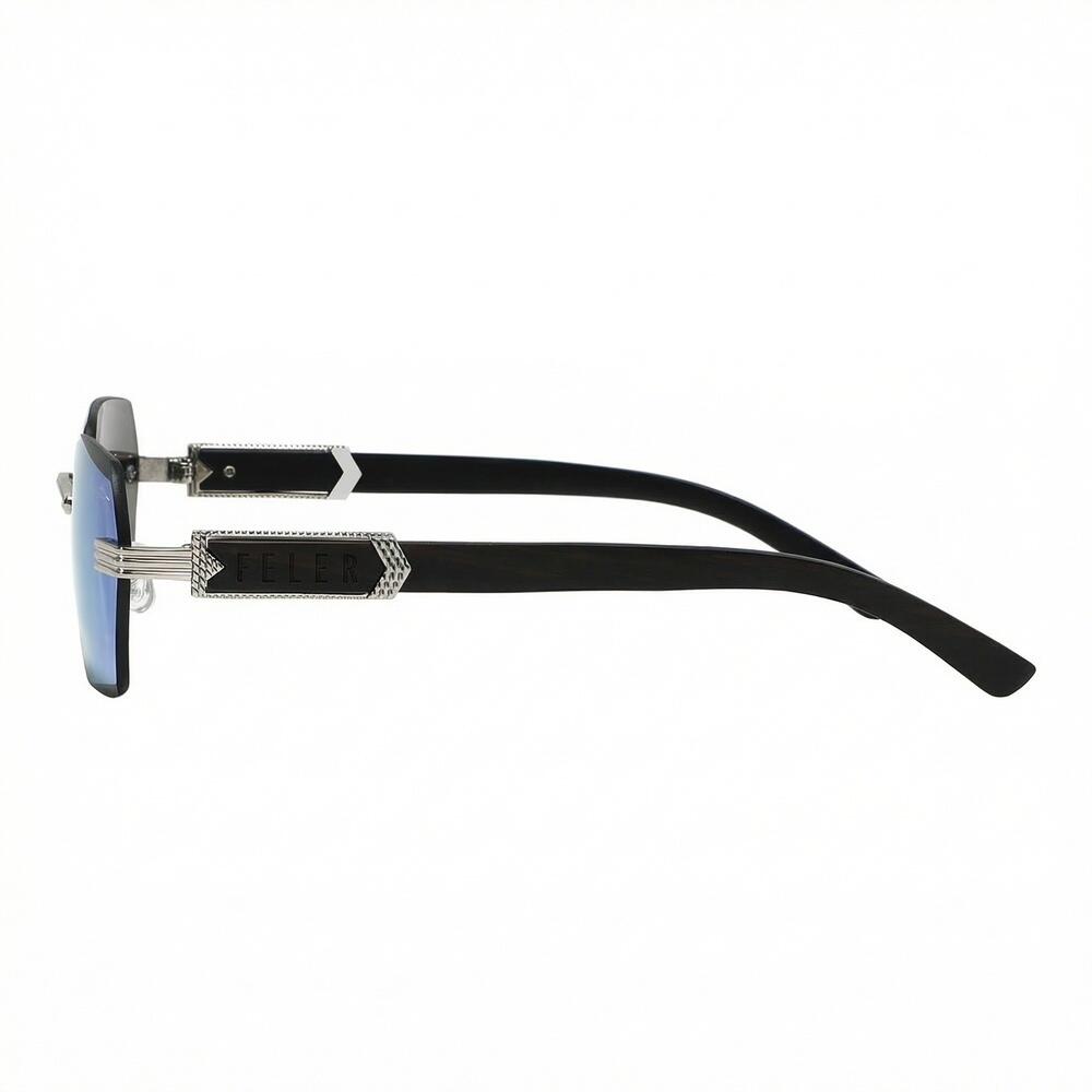 Lunettes de soleil en bois Feler 2811-1 unisexe, taille 53 mm 3/6