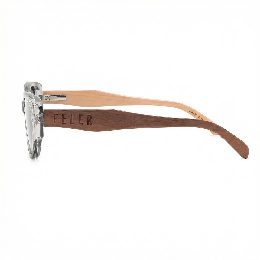 Lunettes de soleil en bois Feler 2616-11 unisexe, taille 53 mm 3/7