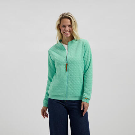 MGO Francis Damen - Outdoor Strickjacke - Fleece-Futter - Mintgrün