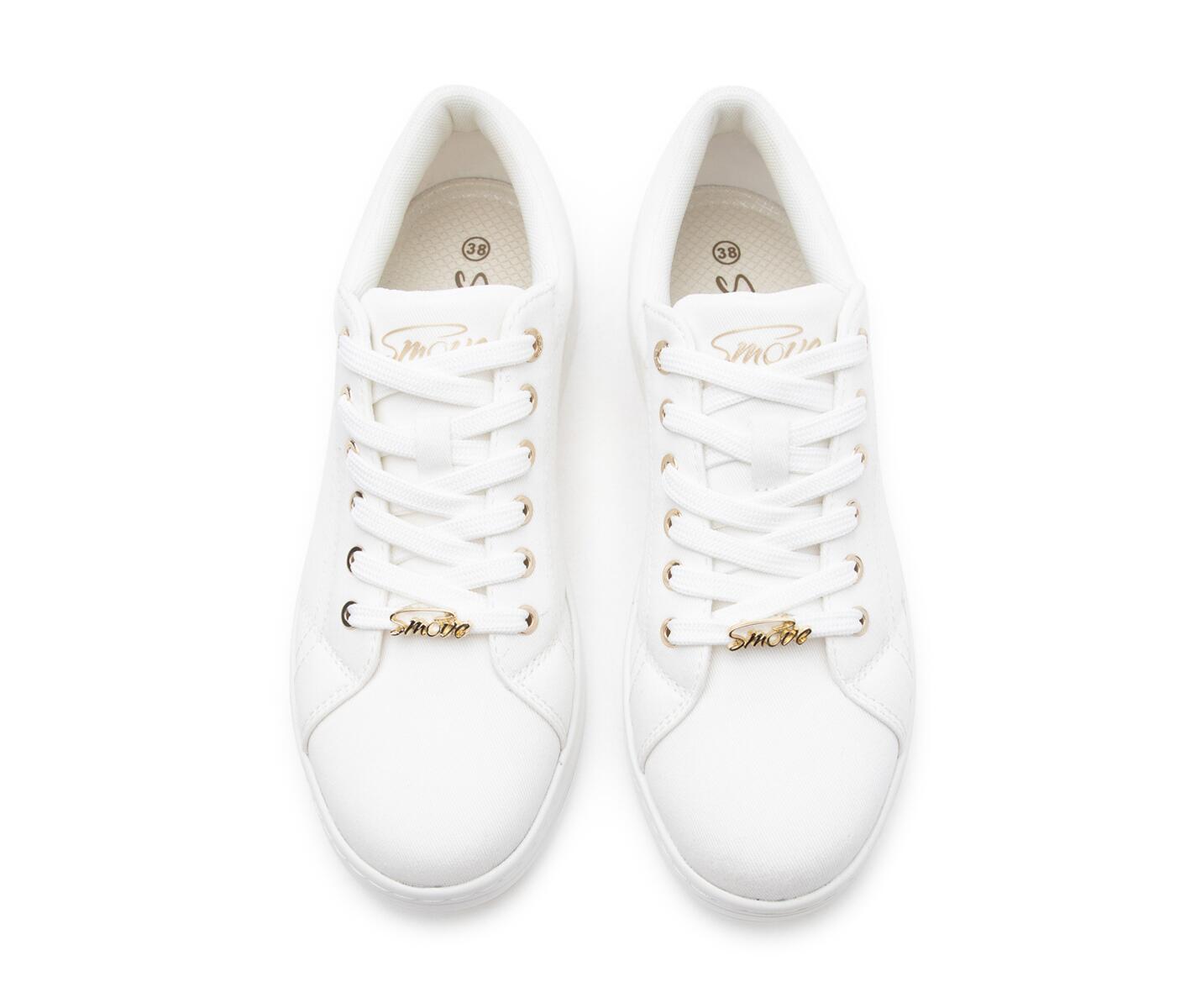 SMOVE Breeze Dance Sneaker in Weiss Canvas für Frauen 6/7