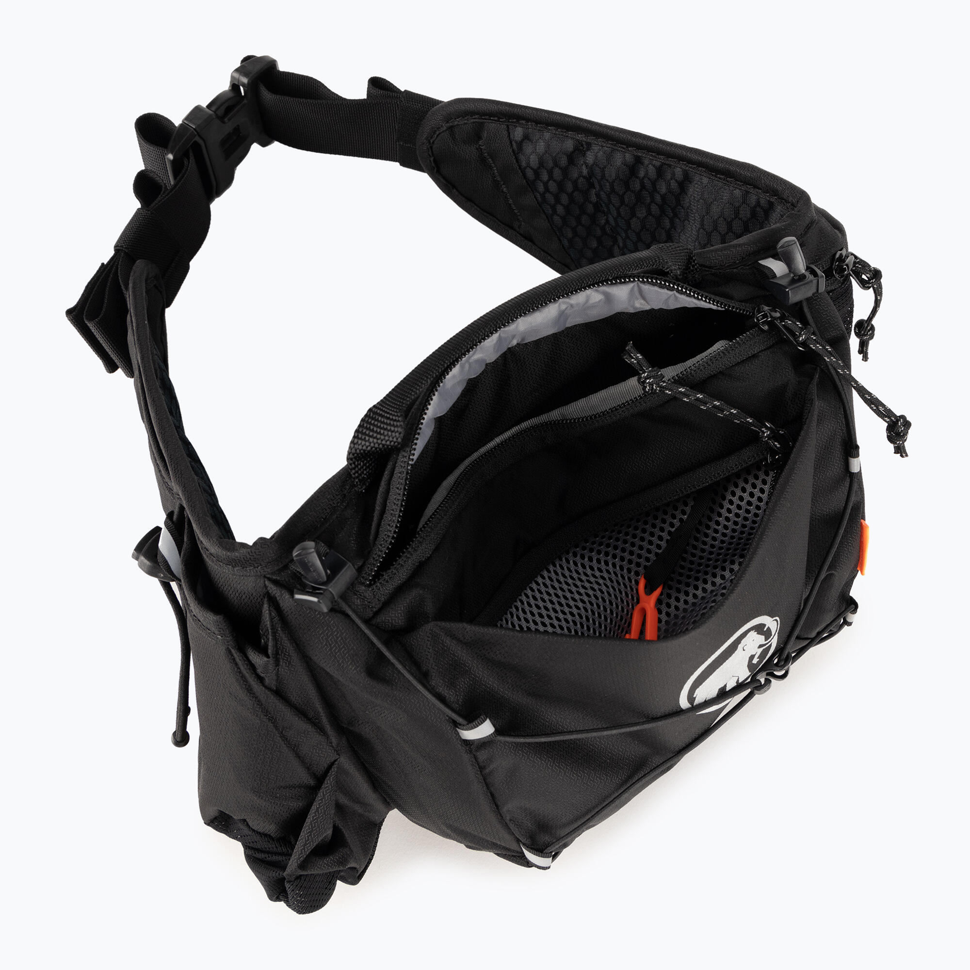 Riñonera MAMMUT Lithium Waistpack 3L negra reciclada con portabotellas 6/7