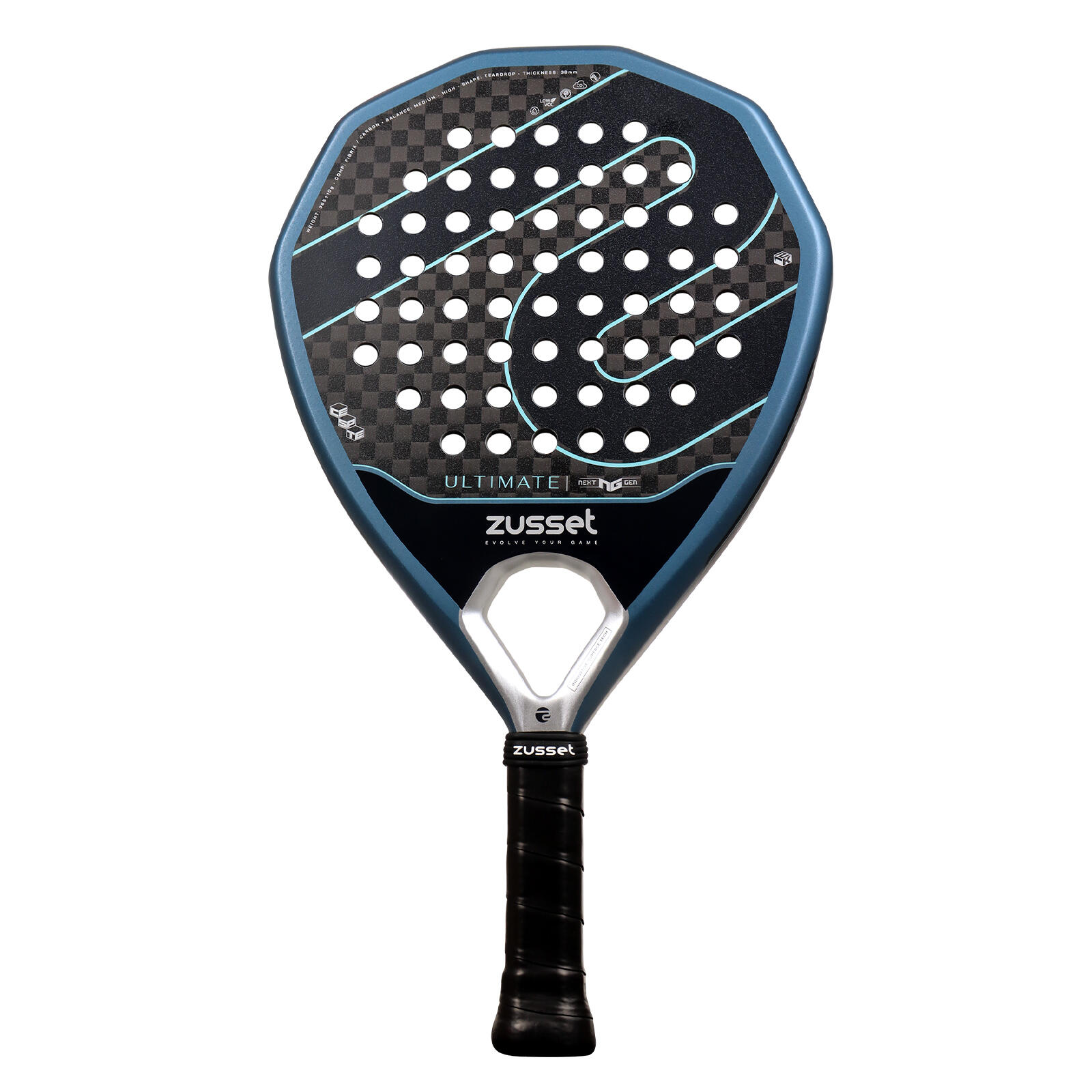 Raquete de padel ULTIMATE 12K Carbon, formato de diamante - controlo máximo 2/7
