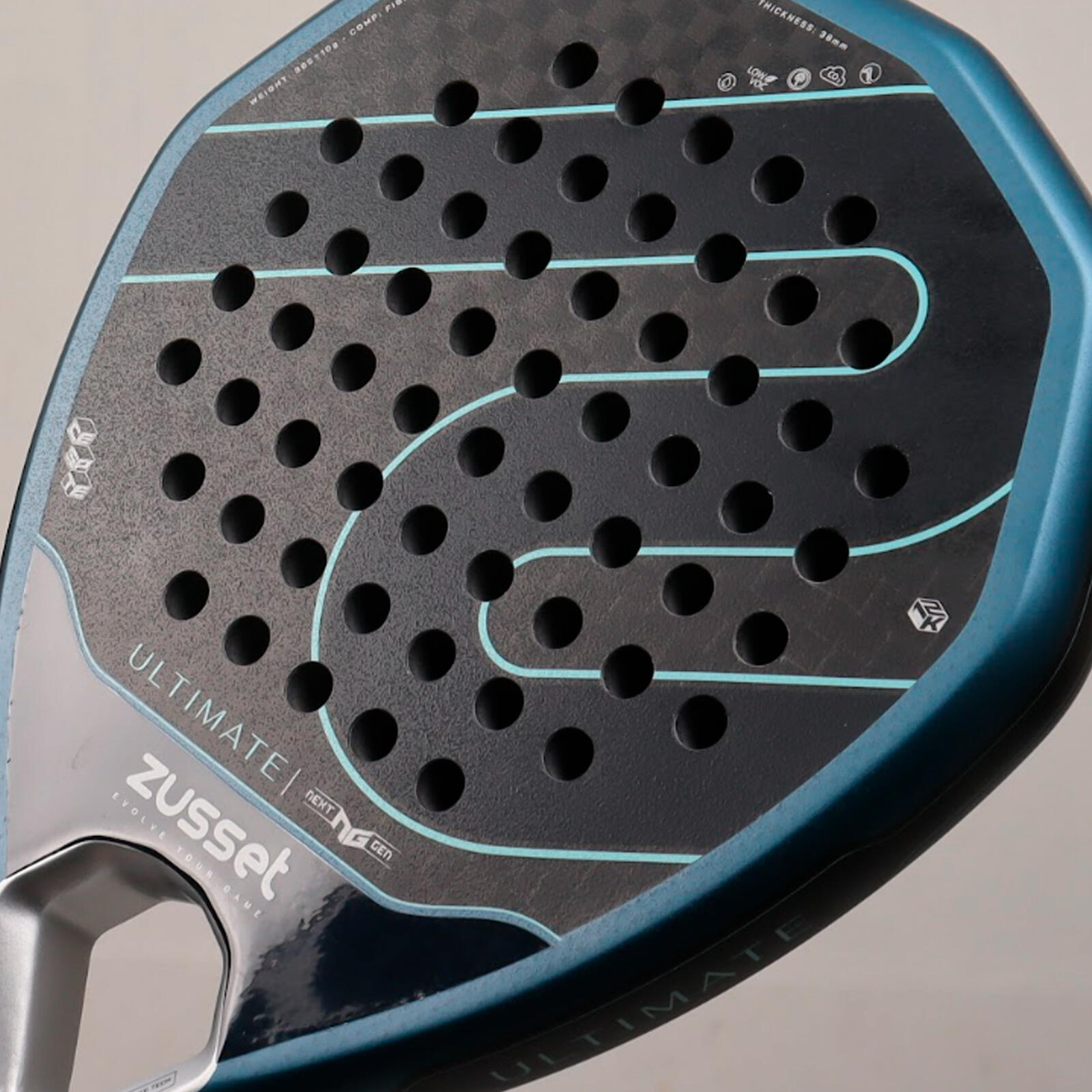 Raquete de padel ULTIMATE 12K Carbon, formato de diamante - controlo máximo 5/7