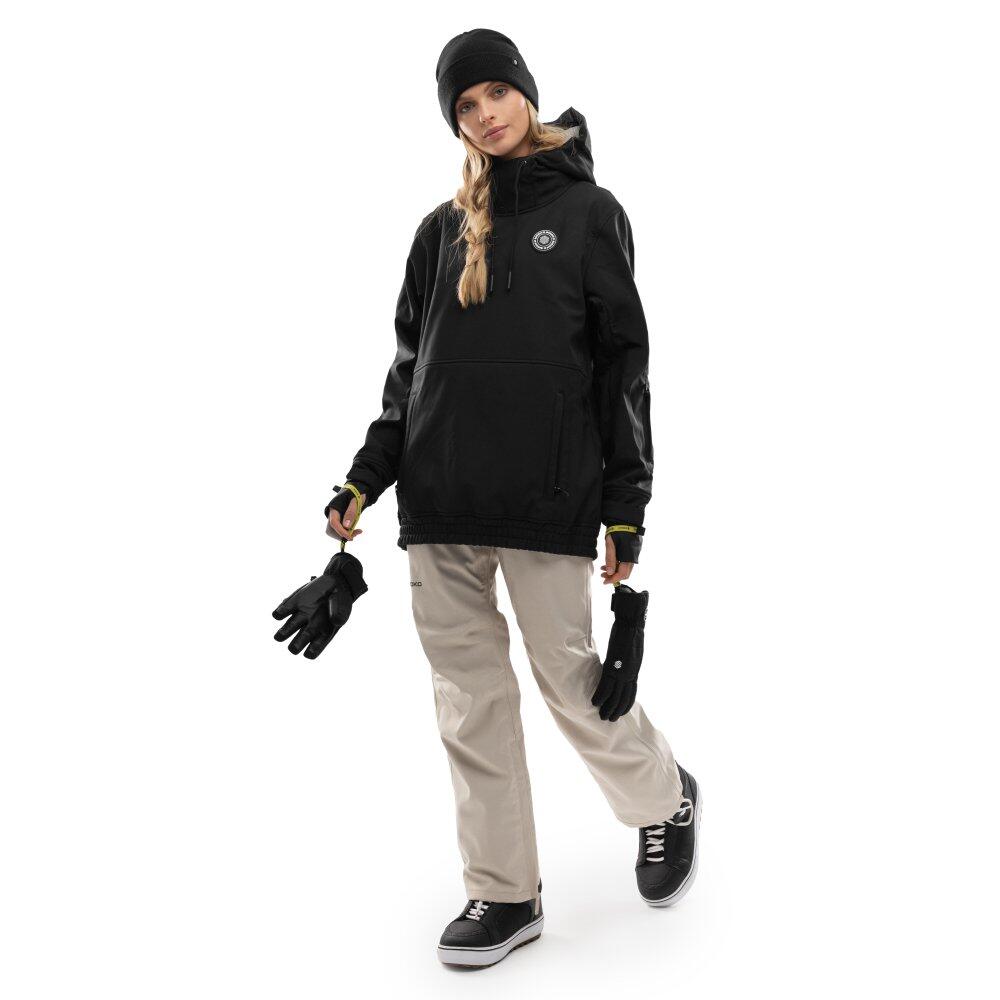 Damen Wintersport snowboardjacke für W1-W Skywalk Schwarz 3/8