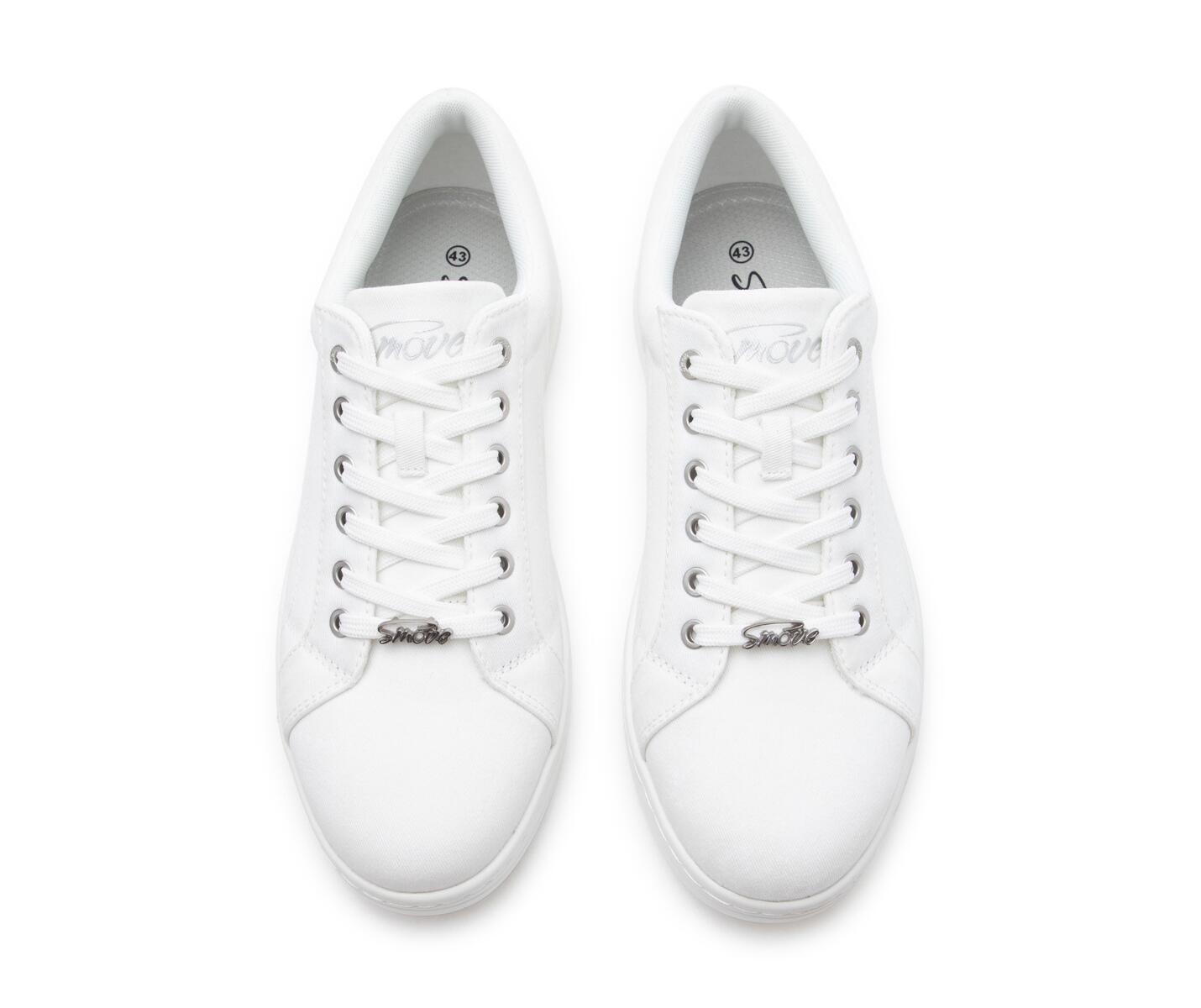SMOVE Breeze Dance Sneaker in Weiss Canvas für Männer 6/7