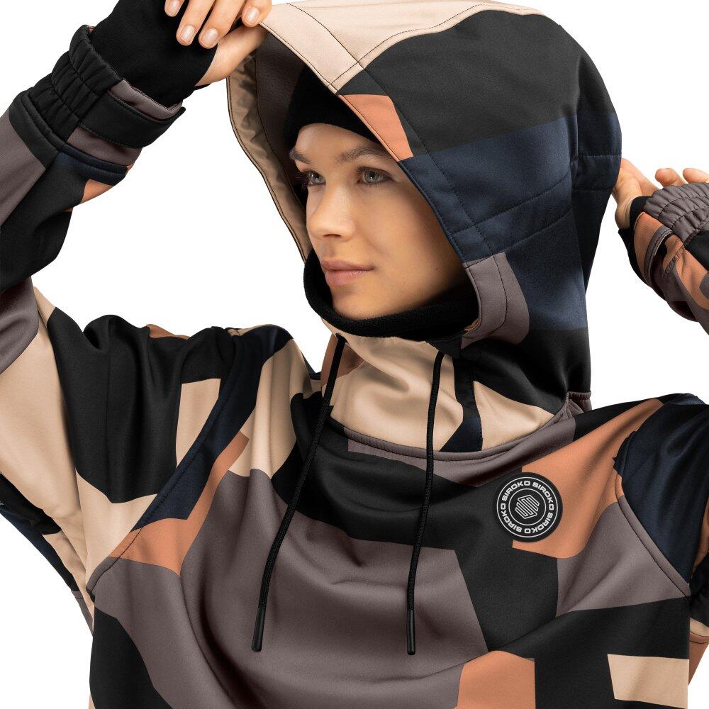 Damen Wintersport snowboardjacke für W1-W Sandboard Schwarz 6/7