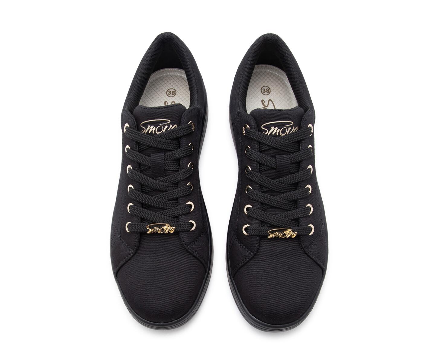SMOVE Breeze Dance Sneaker in Schwarz mit schwarzer Sohle für Frauen 6/7