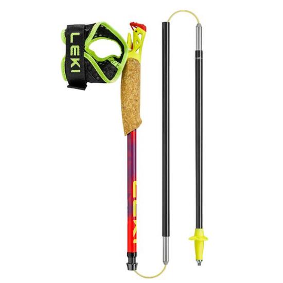 Trail Running Stöcke Ultratrail FX.One Superlite bright red-neonyellow-naturlcar