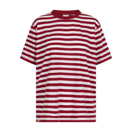 Tshirt Décontracté Motif/style Rayé JEMIMA Femme (Rouge Bordeaux)
