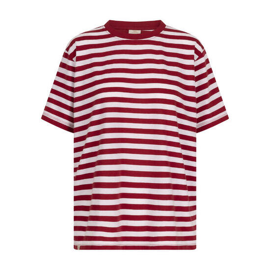 Tshirt Décontracté Motif/style Rayé JEMIMA Femme (Rouge Bordeaux)