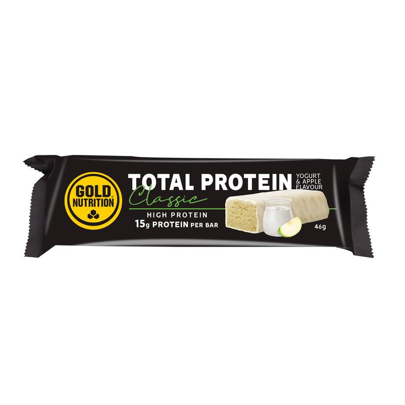 Baton Proteic cu iaurt si mere, Total Protein Classic, 46 g, GoldNutrition