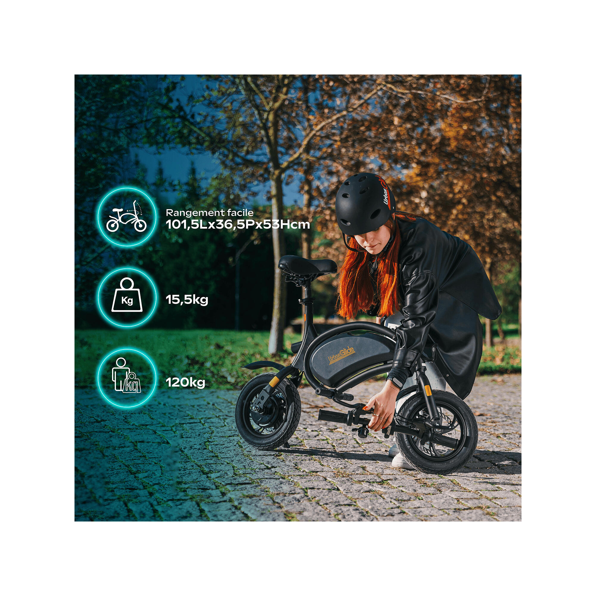 Draisienne Électrique Adulte E-bike 120 - 400W - Autonomie Jusqu'a 18 km 5/7