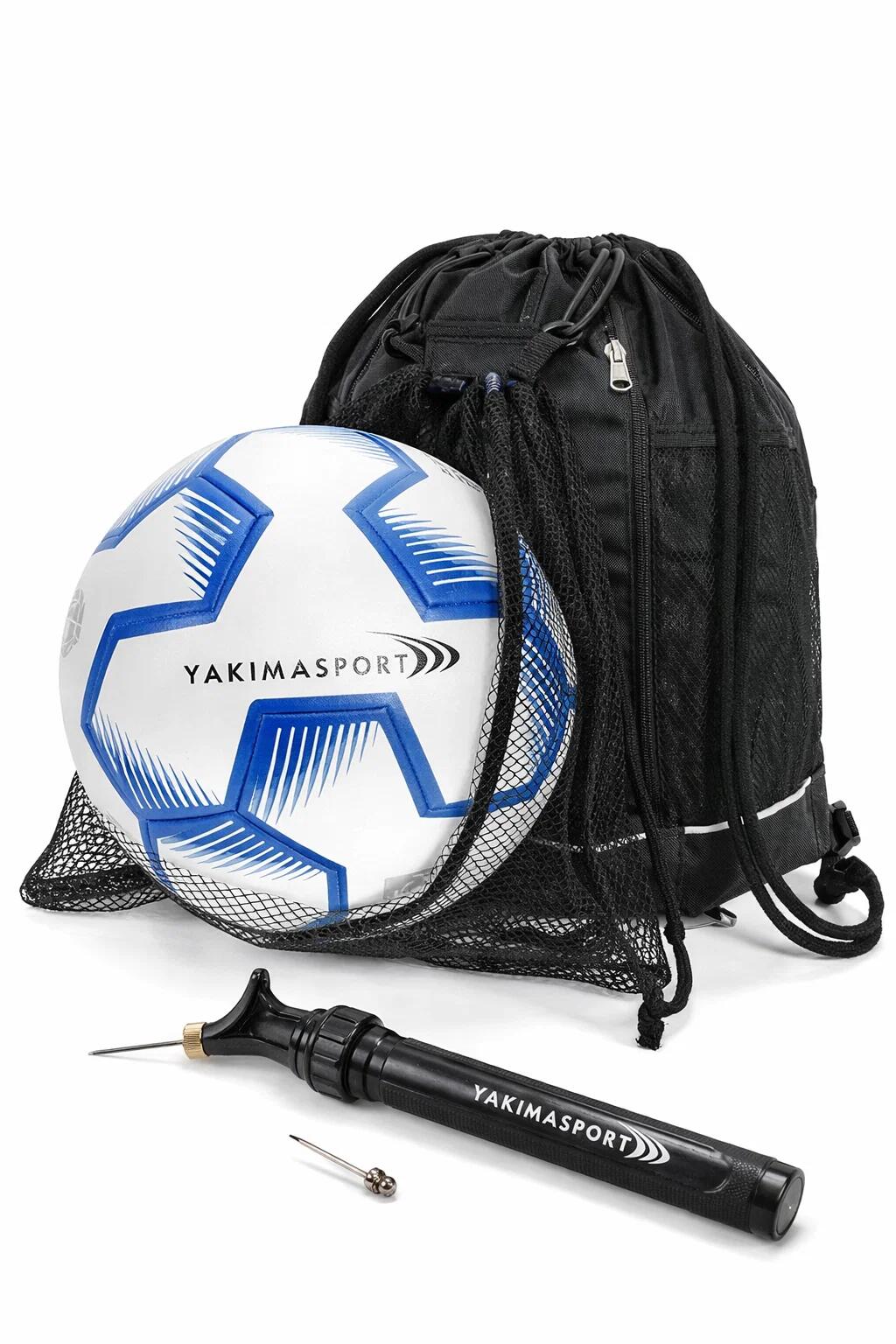 YAKIMASPORT Sada batoh + fotbalový míč velikost 5 + pumpa