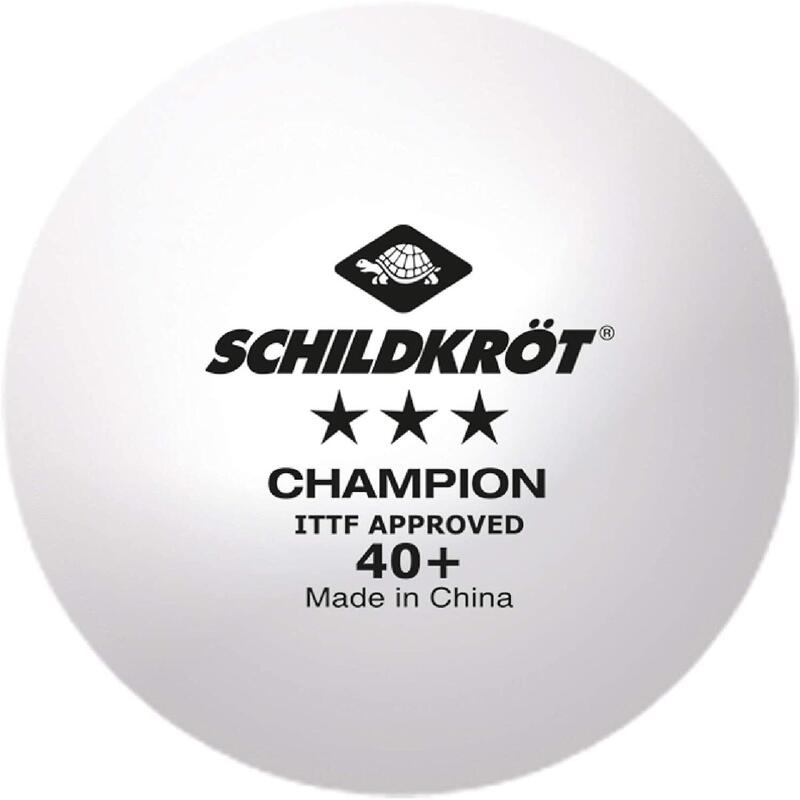 Piłeczki do tenisa stołowego Schildkröt Champion 3* Poly 40+ Białe