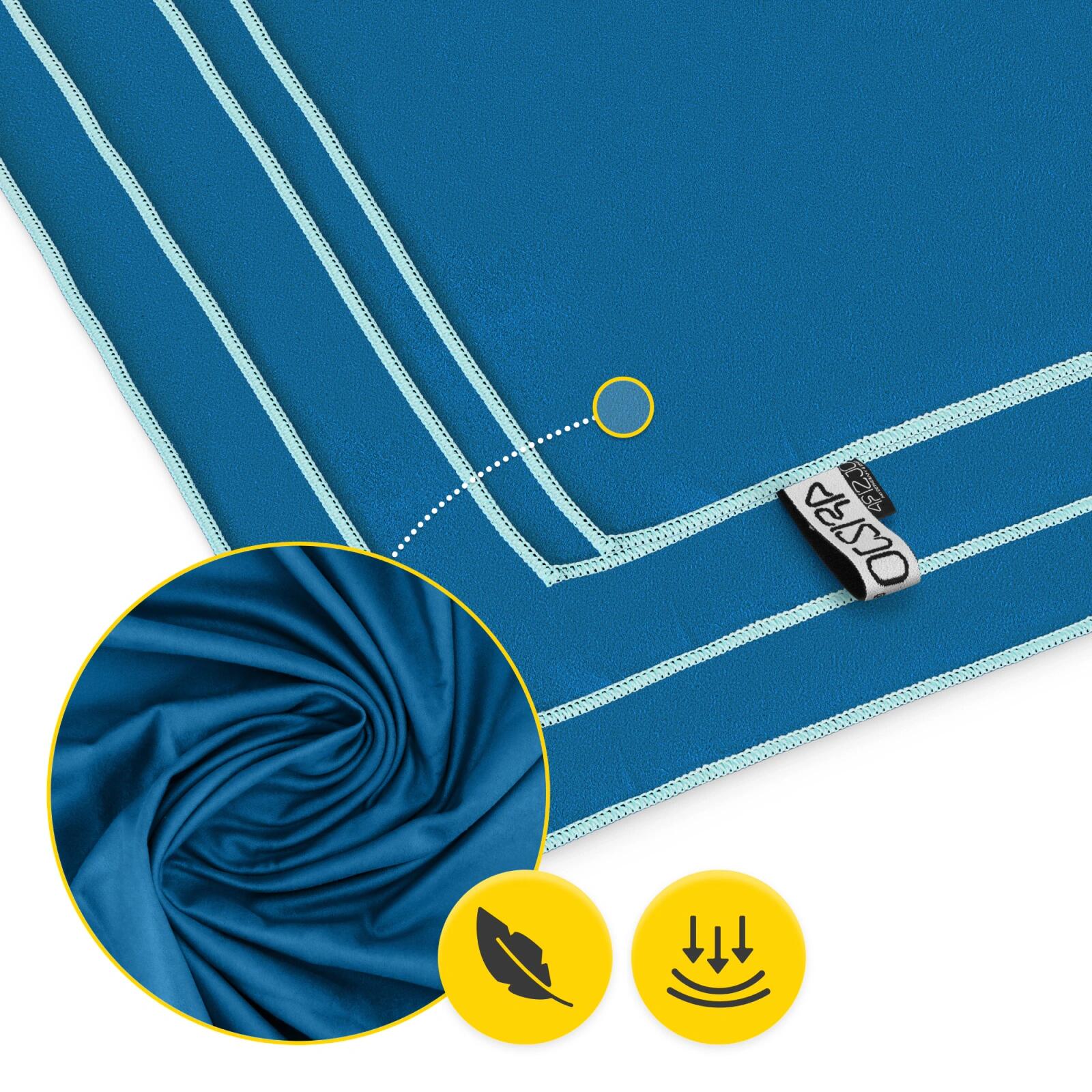 Microvezel handdoek sport fitness zwemmen strand sneldrogend 130x75 4FIZJO 7/7