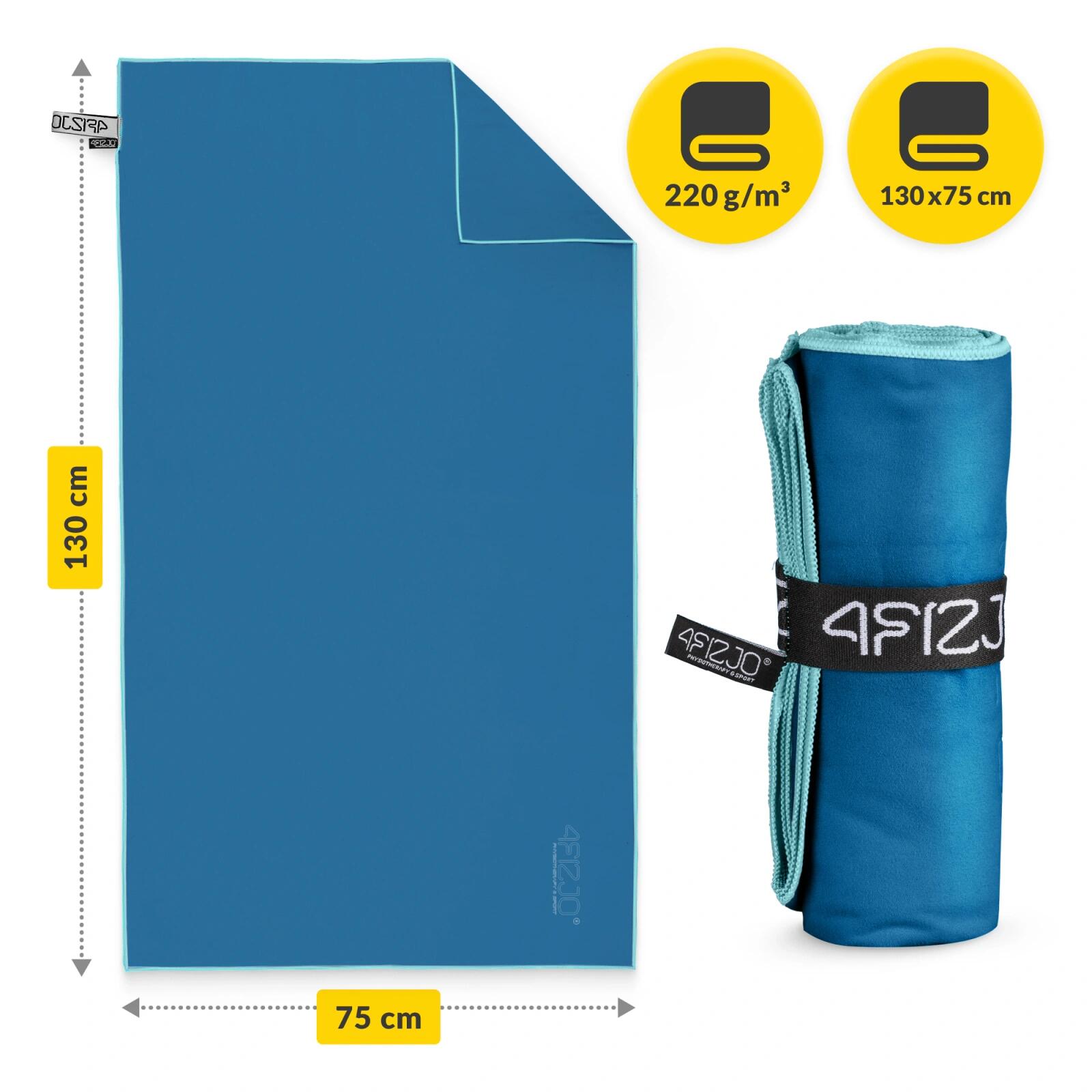Microvezel handdoek sport fitness zwemmen strand sneldrogend 130x75 4FIZJO 4/7