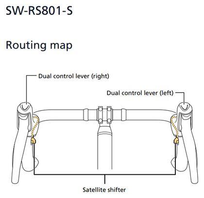 Manette de changement de vitesse câble court pour bouton sprinter à distance Shi 4/5