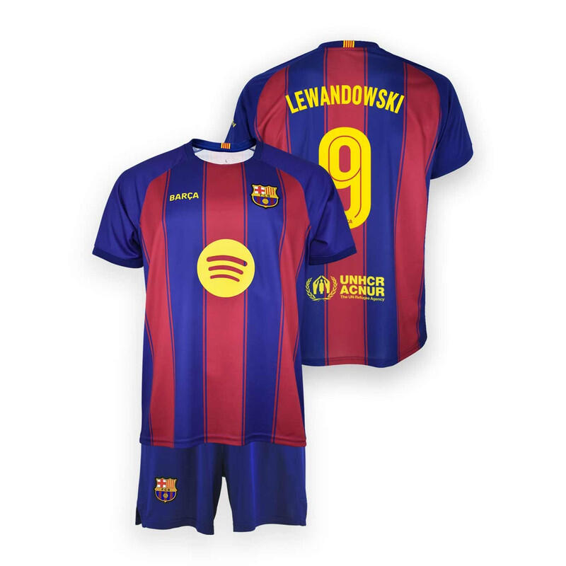 Tricou de fan premium FC Barcelona 25-26 pentru copii, replică - Lewandowski