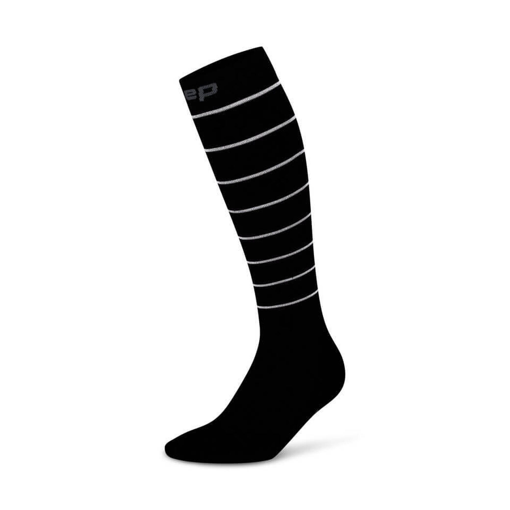 Șosete compresie înalte CEP Pro Run Reflective 2.0 femei - negru | vizibilitate…