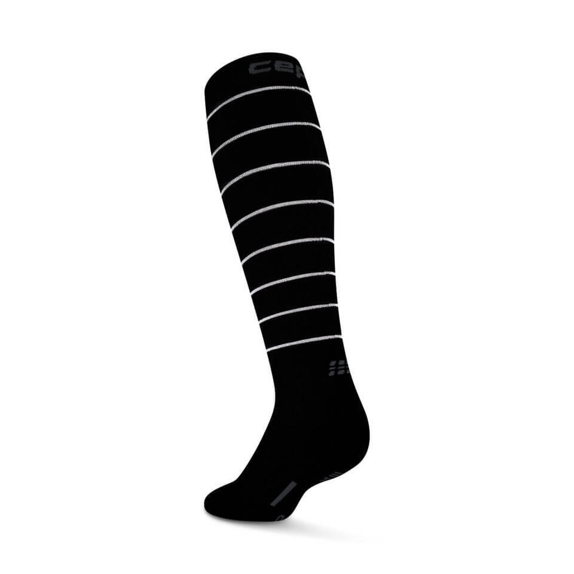 Șosete compresie înalte CEP Pro Run Reflective 2.0 femei - negru | vizibilitate…