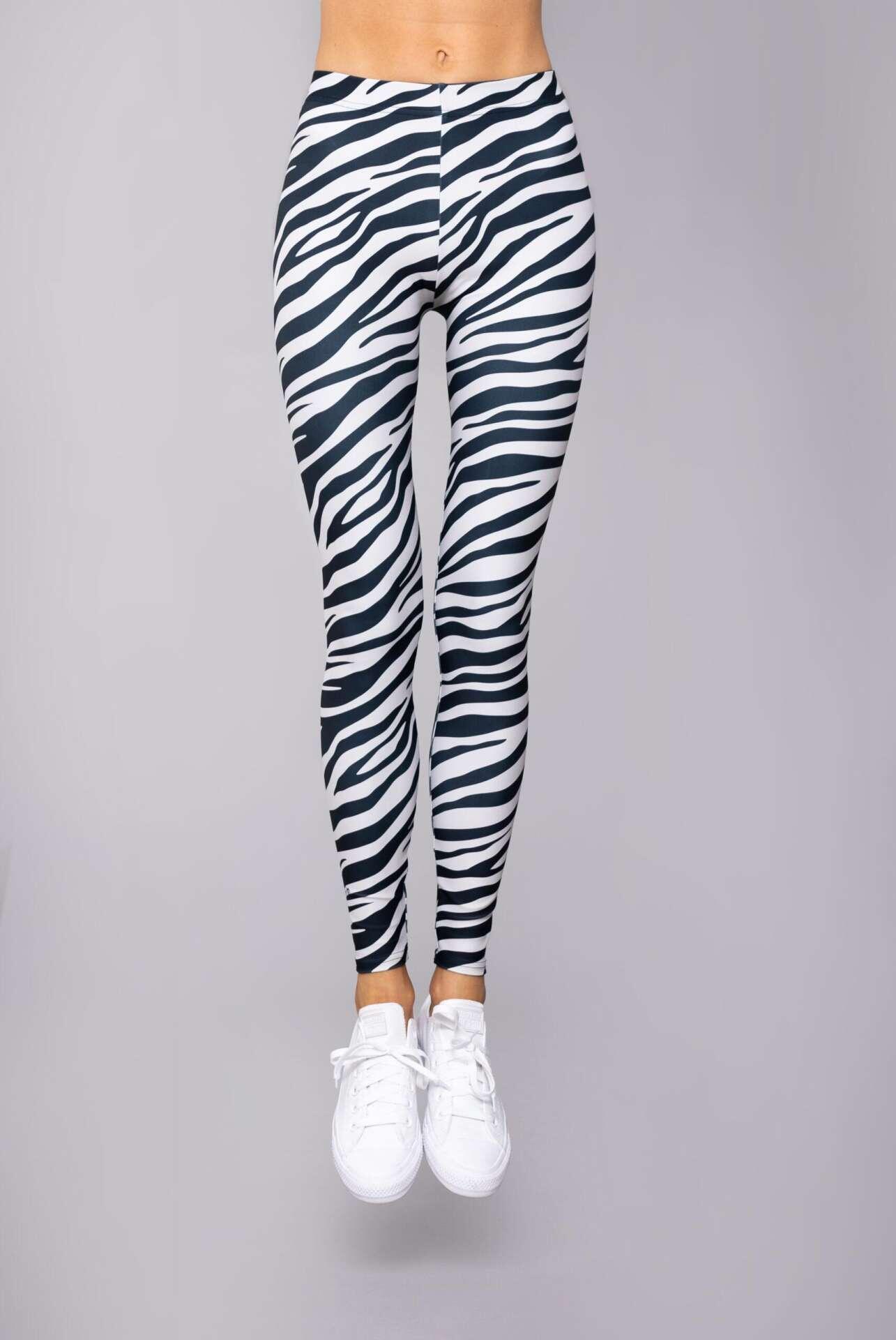 Legginsy sportowe damskie DEEP TRIP Zebra
