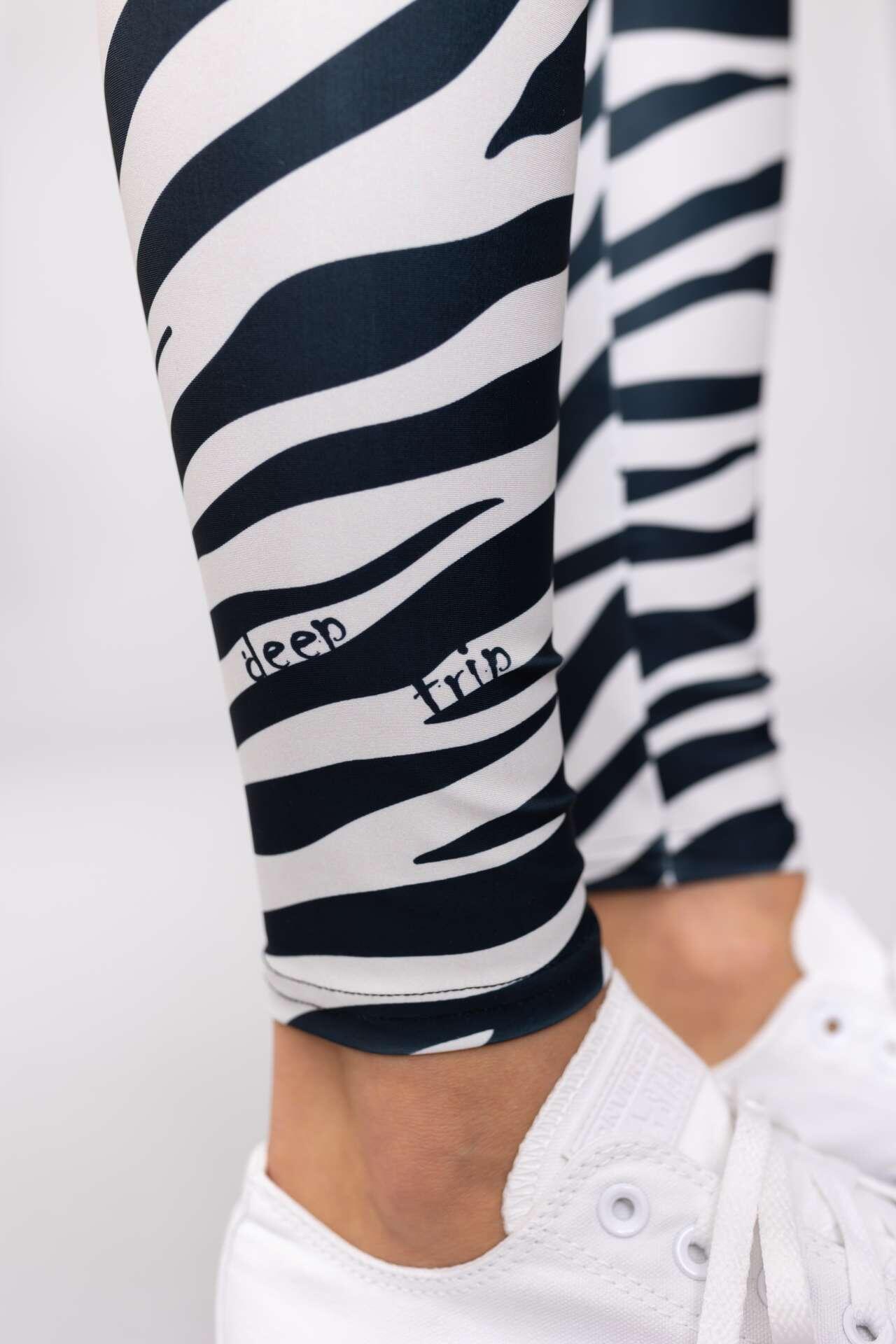 Legginsy sportowe damskie DEEP TRIP Zebra 4/7