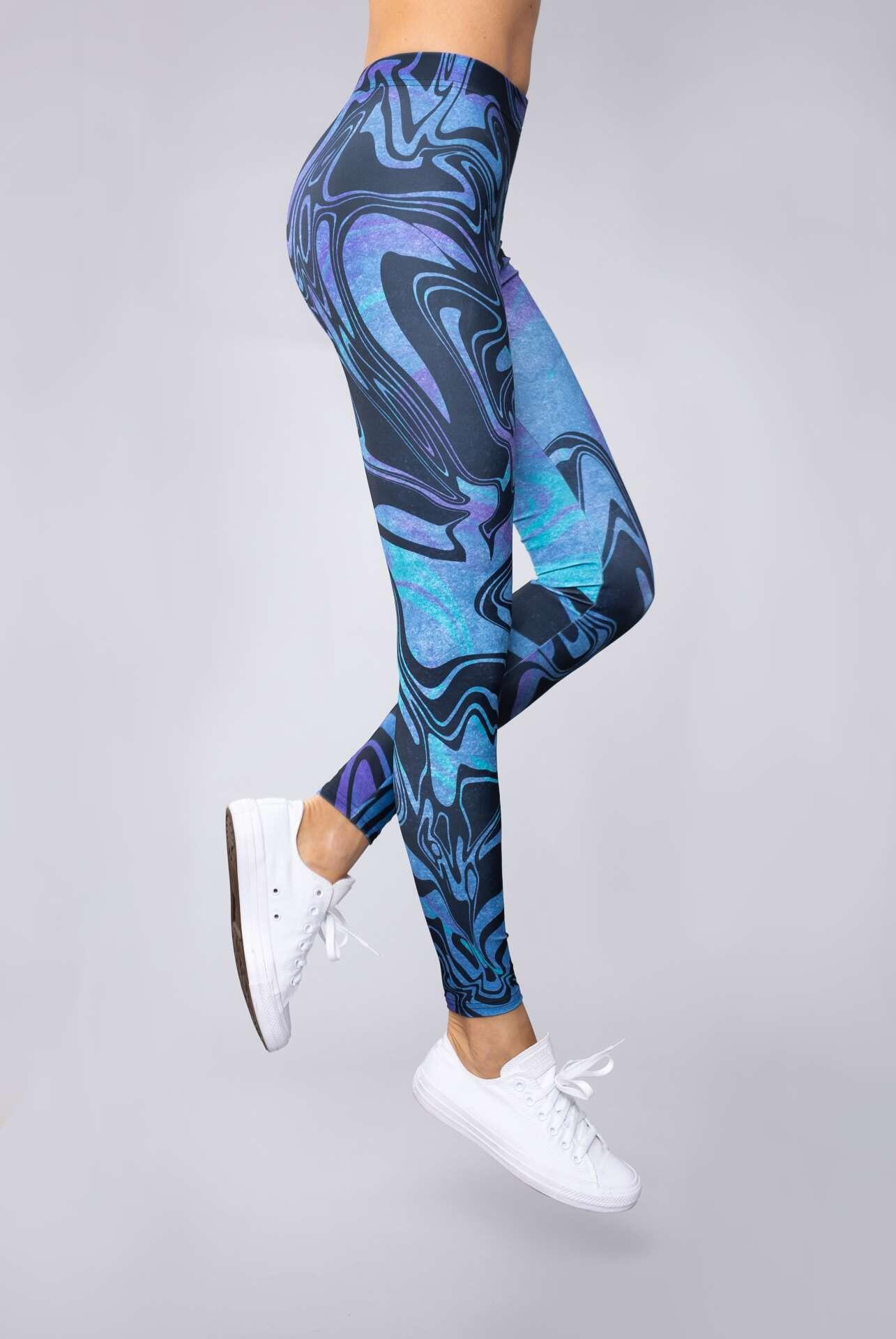 Legginsy sportowe damskie DEEP TRIP Wave 2/7