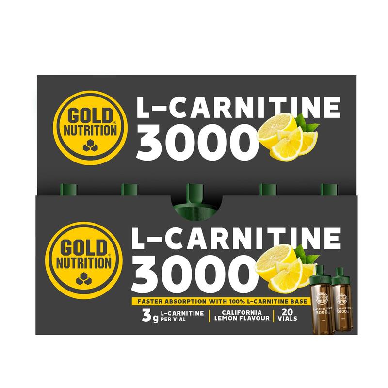 l-carnitina fiole GOLD NUTRITION - L Carnitina lichida fiole, GoldNutrition, pepene rosu  3000, 20 shot-uri