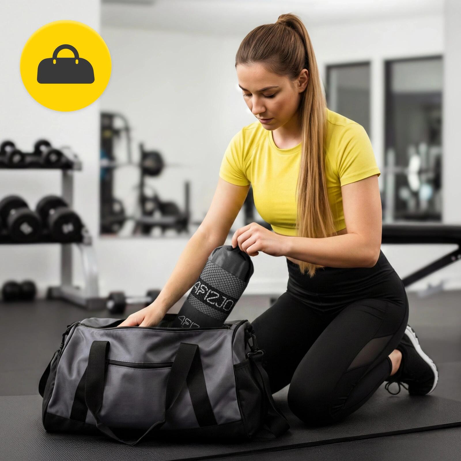 Microvezel handdoek sport fitness zwemmen strand sneldrogend 130x75 4FIZJO 3/7