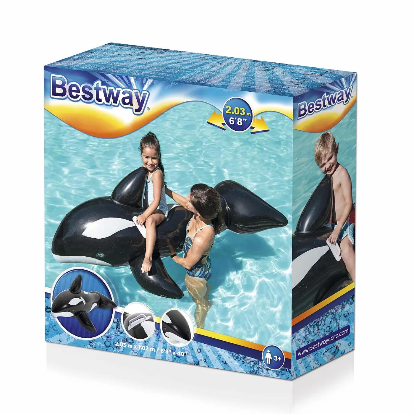 Ballena hinchable gigante 203x102 cm para niños 7/7