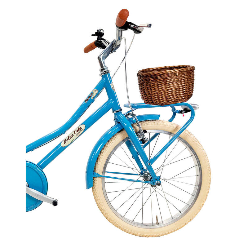 Bicicletă pentru fete Dolce Vita ROMA 20" 1 viteză cu coș - Bleu