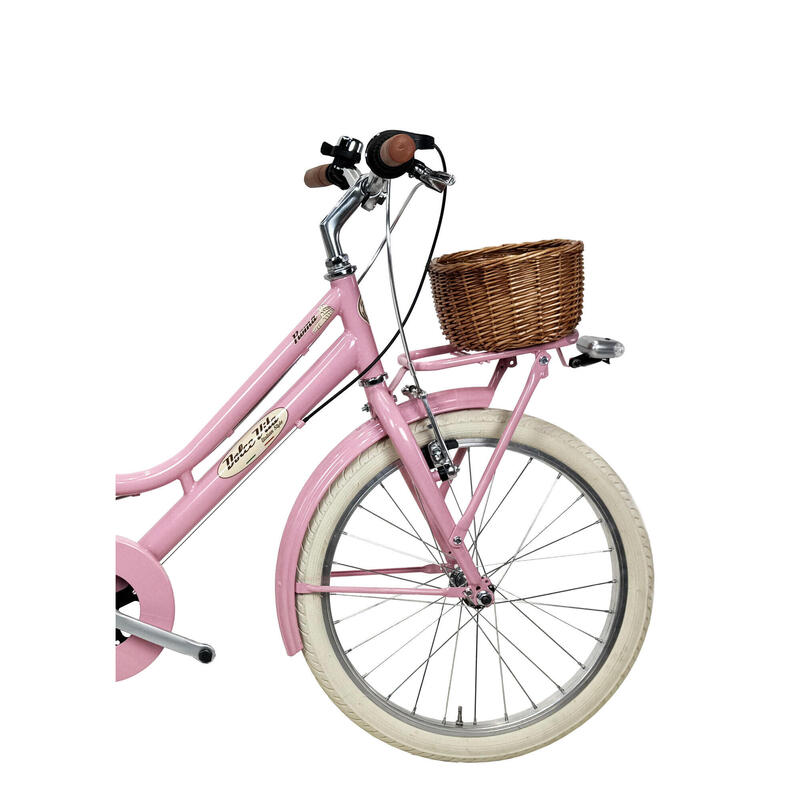 Bicicletă pentru fete Dolce Vita by Canellini ROMA 20" 6 viteze cu coș - Roz